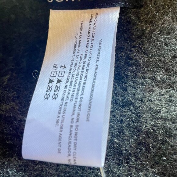 Lucky Brand Charcoal Gray Oversized Knit Fringed Scarf Wrap | NWT - Picture 6 of 6